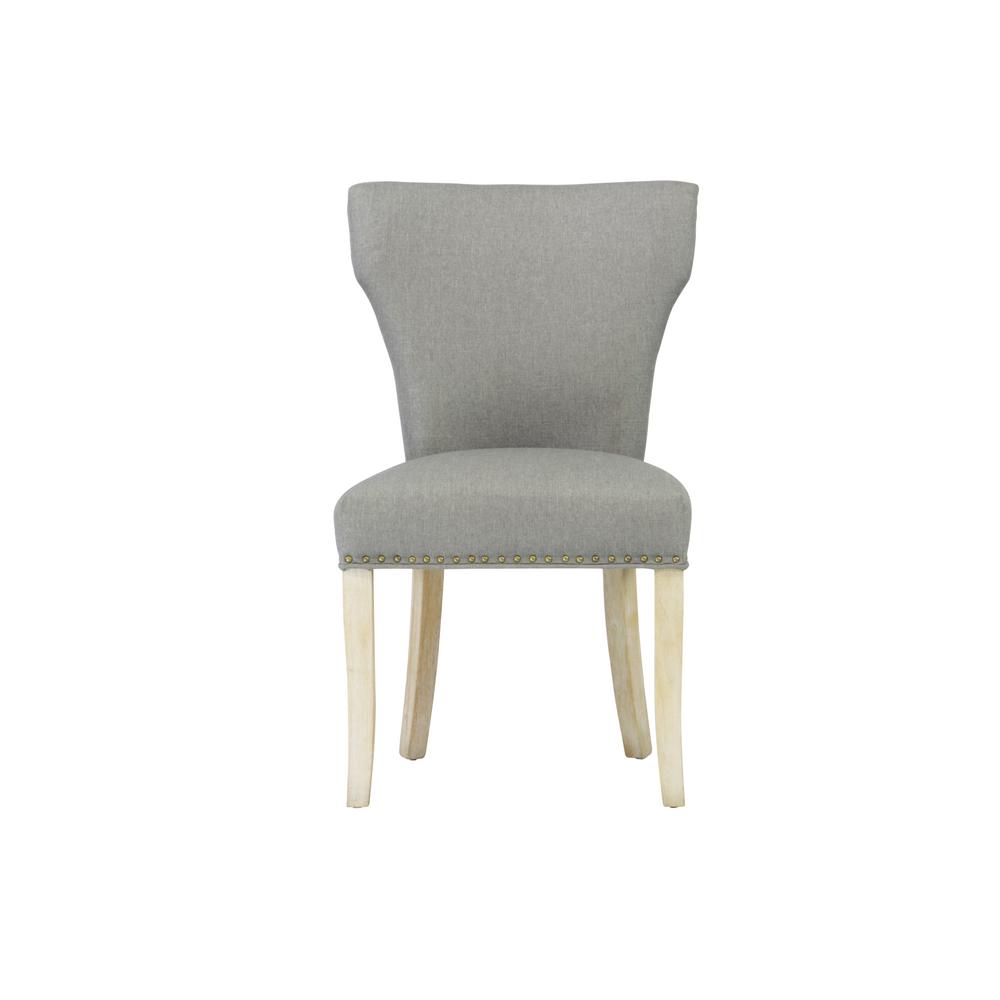 Sleek Grey Linen Dining Chair Set Of 2 Dwc 499gy The Home Depot Sleek Grey Linen Dining Chair Set Of 2