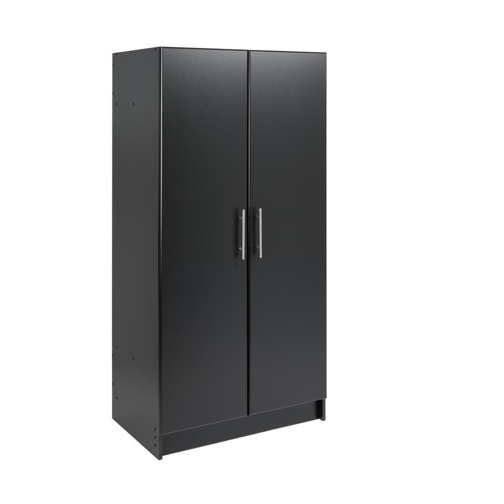 prepac elite black 32 in. wardrobe cabinet bew-3264 - the
