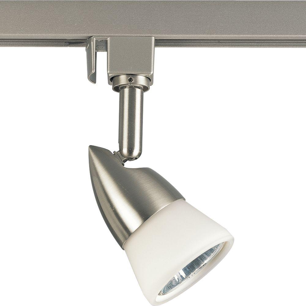 Progress Lighting Alpha Trak Collection 1 Light Brushed Nickel Track Head Progress Lighting Alpha Trak Collection 1 Light Brushed Nickel Track Head