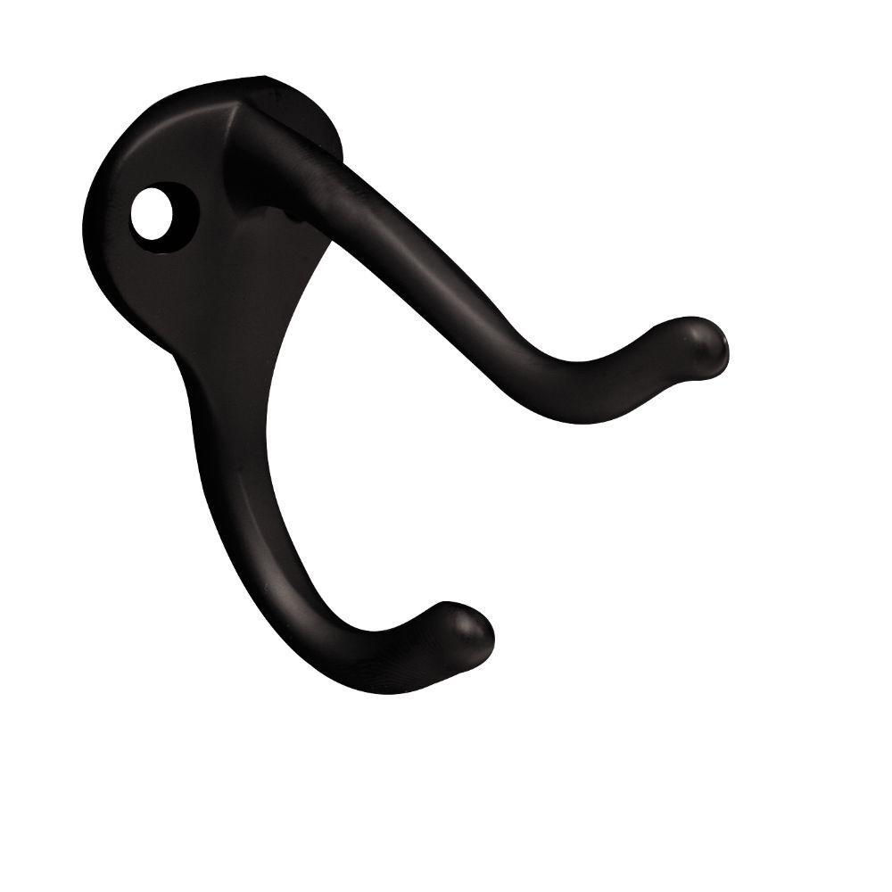 black coat and hat hooks