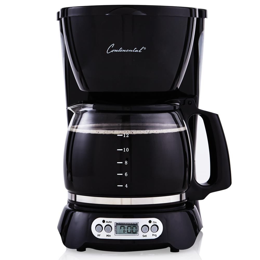 UPC 765167439192 product image for Continental 12-Cup Metallic Red Digital Drip Coffee Maker, Matte | upcitemdb.com