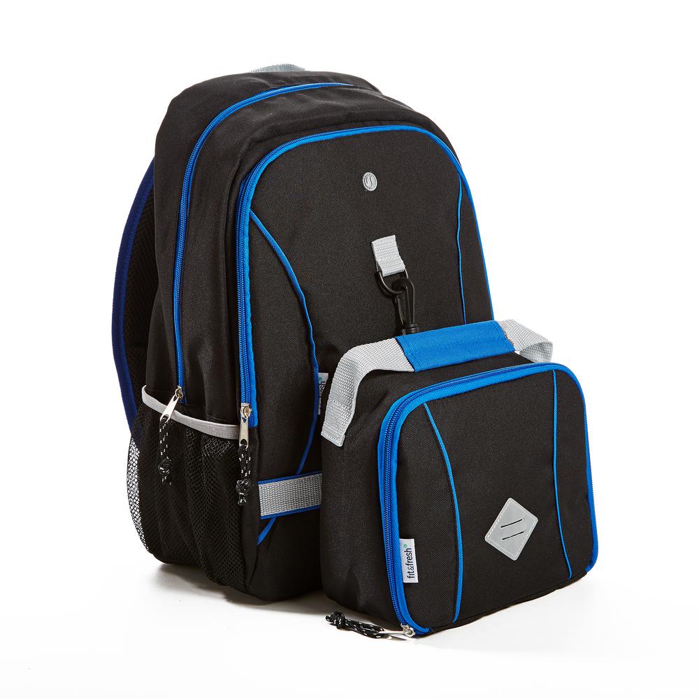 Black Backpack With Matching Insulated Lunch Bag