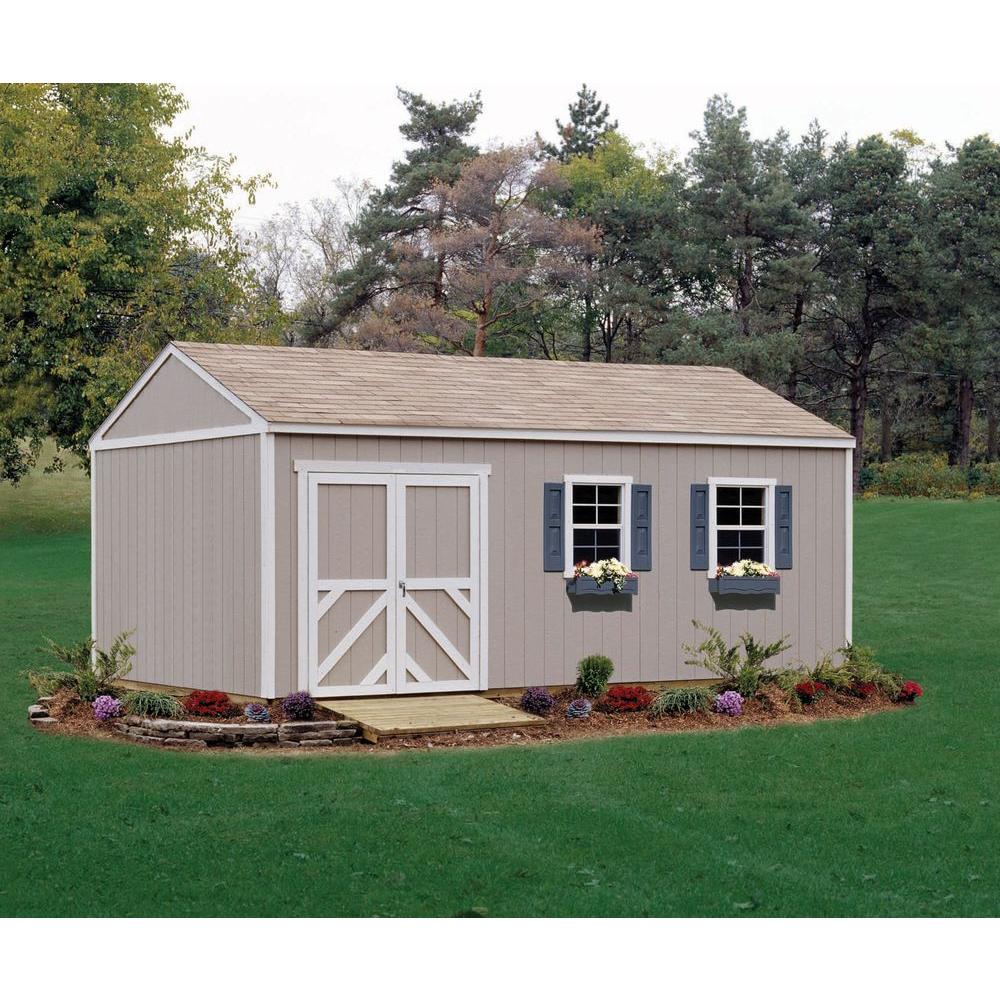 Handy Home Products Columbia 12 Ft X 16 Ft Wood Storage Building