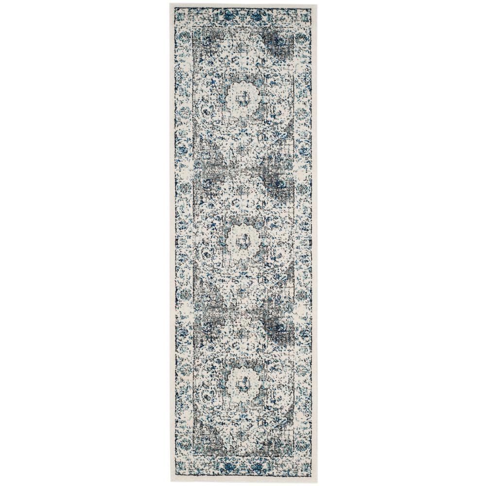 Grey and ivory area rug