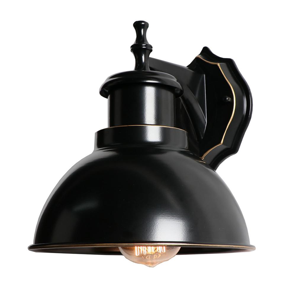Classic Y Decor Outdoor Wall Mounted Lighting 1 Light Imperial Black Outdoor Wall Mount Sconce Lighting