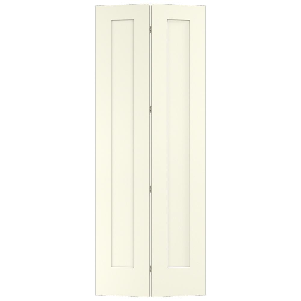 JELDWEN 36 in. x 96 in. Madison Vanilla Painted Smooth Molded