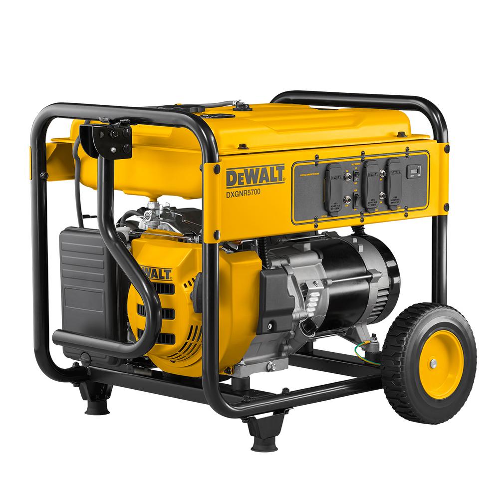DEWALT 5,700-Watt Gasoline Powered Recoil Start Portable Generator