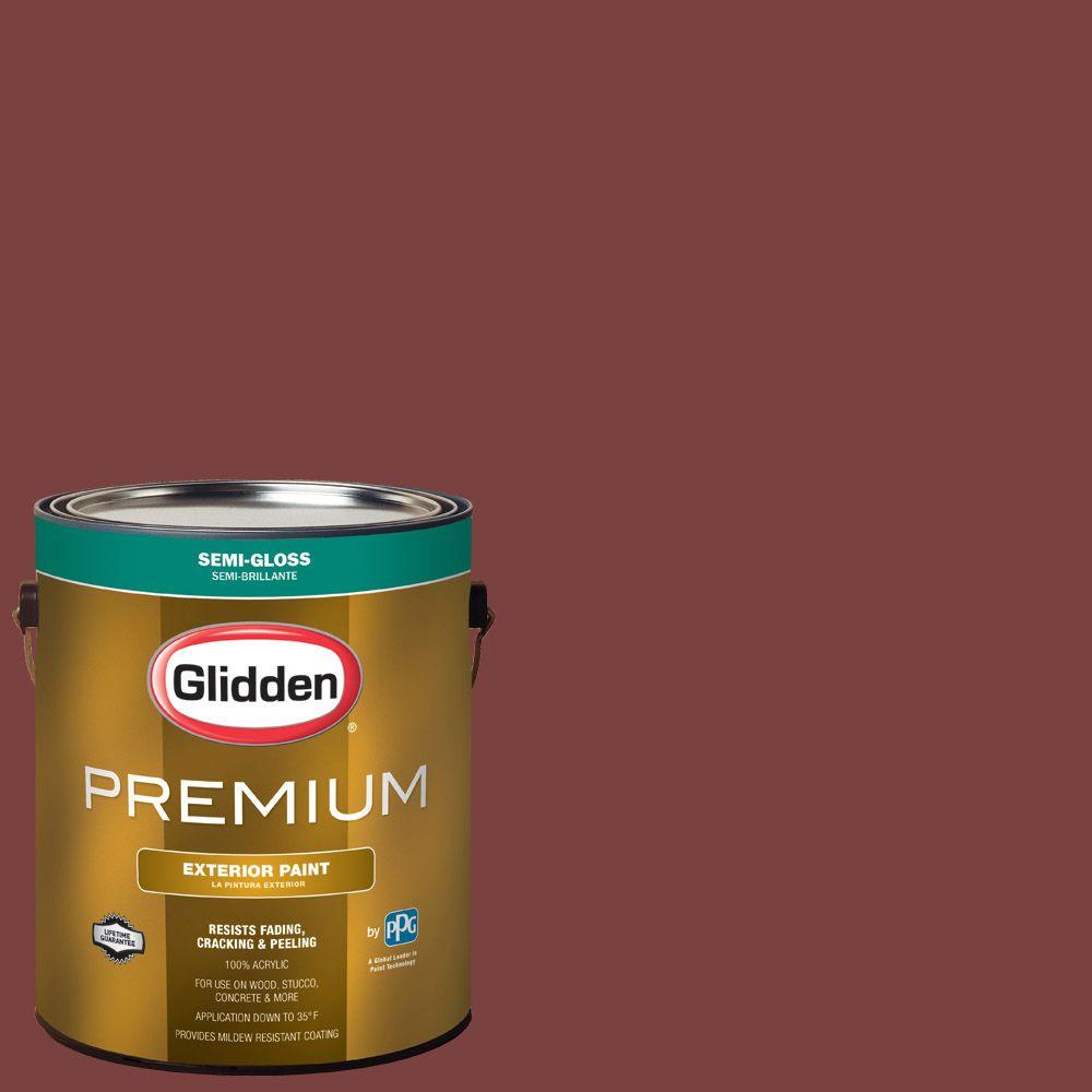 Glidden Premium 1-gal. #HDGR65 California Claret Semi-Gloss Latex ...