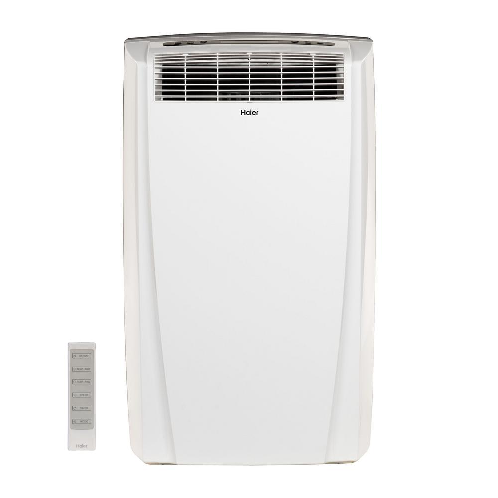 Haier Portable Air Conditioners The Home Depot 10 000 Btu 115 Volt Portable Air Conditioner With Dehumidifier In White