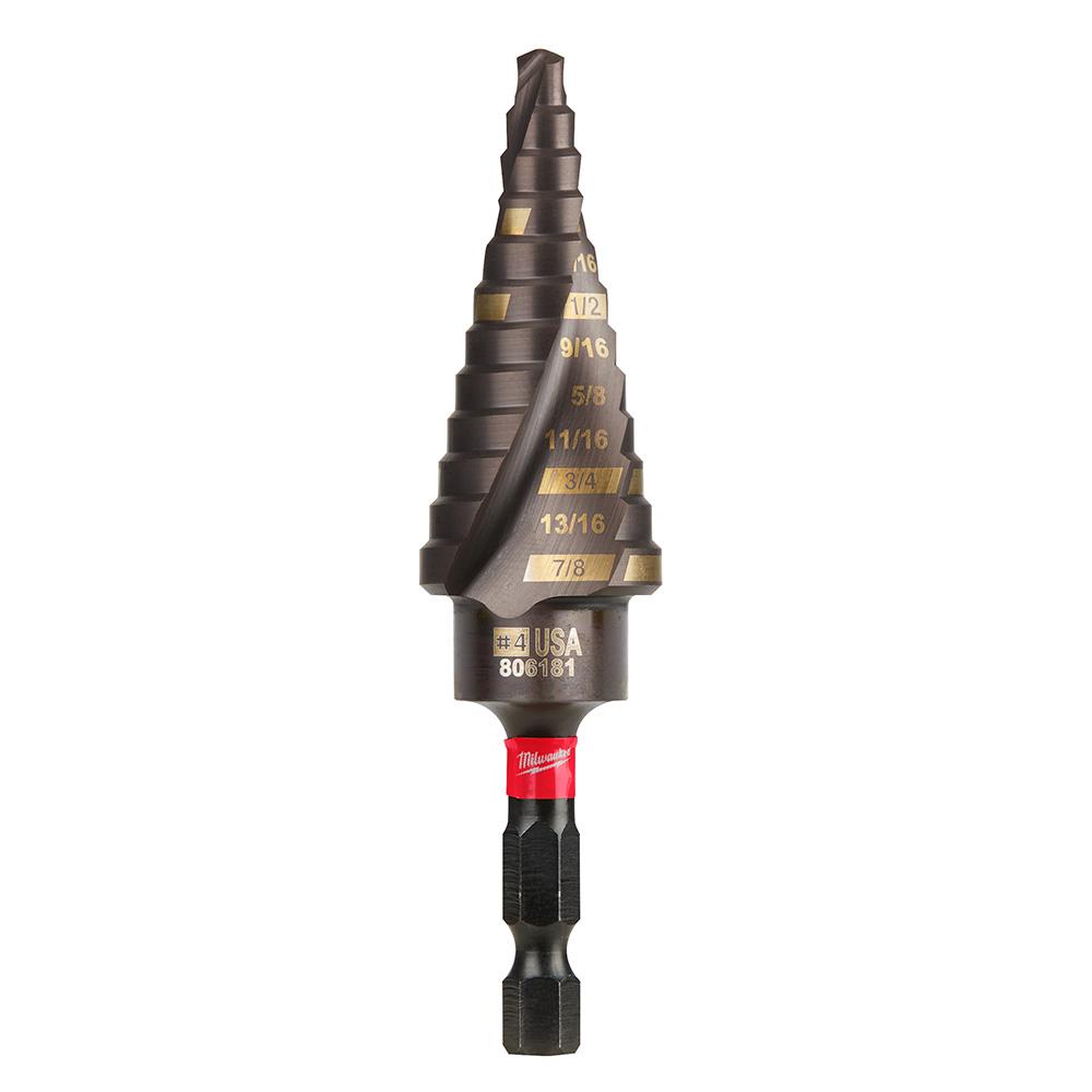 Milwaukee 3/16 in. 7/8 in. 4 Shockwave Impact Duty Titanium Step Bit