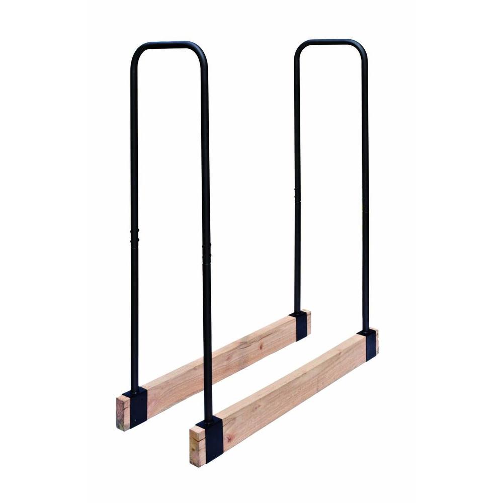 Pleasant hearth adjustable firewood rack bracket kit ls932b the home
