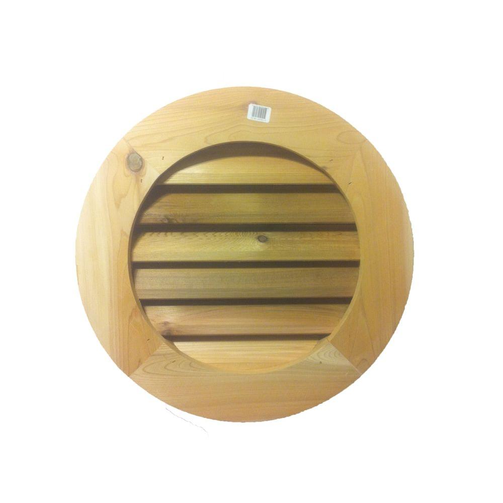 al's millworks 18 in. wood round louver gable vent-v-103