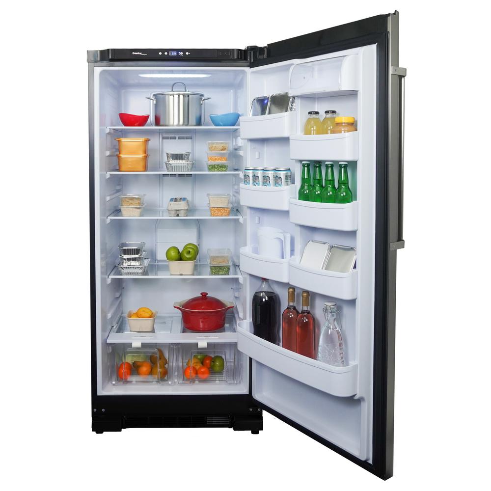 Danby Designer 30 in. W 17.0 cu. ft. Freezerless Refrigerator in 30 Stainless Steel Refrigerator Counter Depth