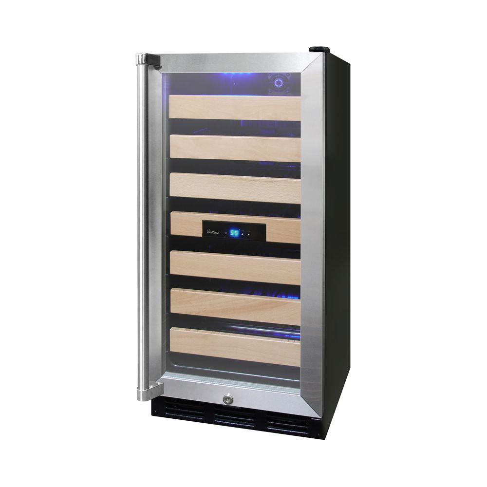 Vinotemp 26-Bottle Wine Cooler with Interior Display-VT-26SB-ID - The ...