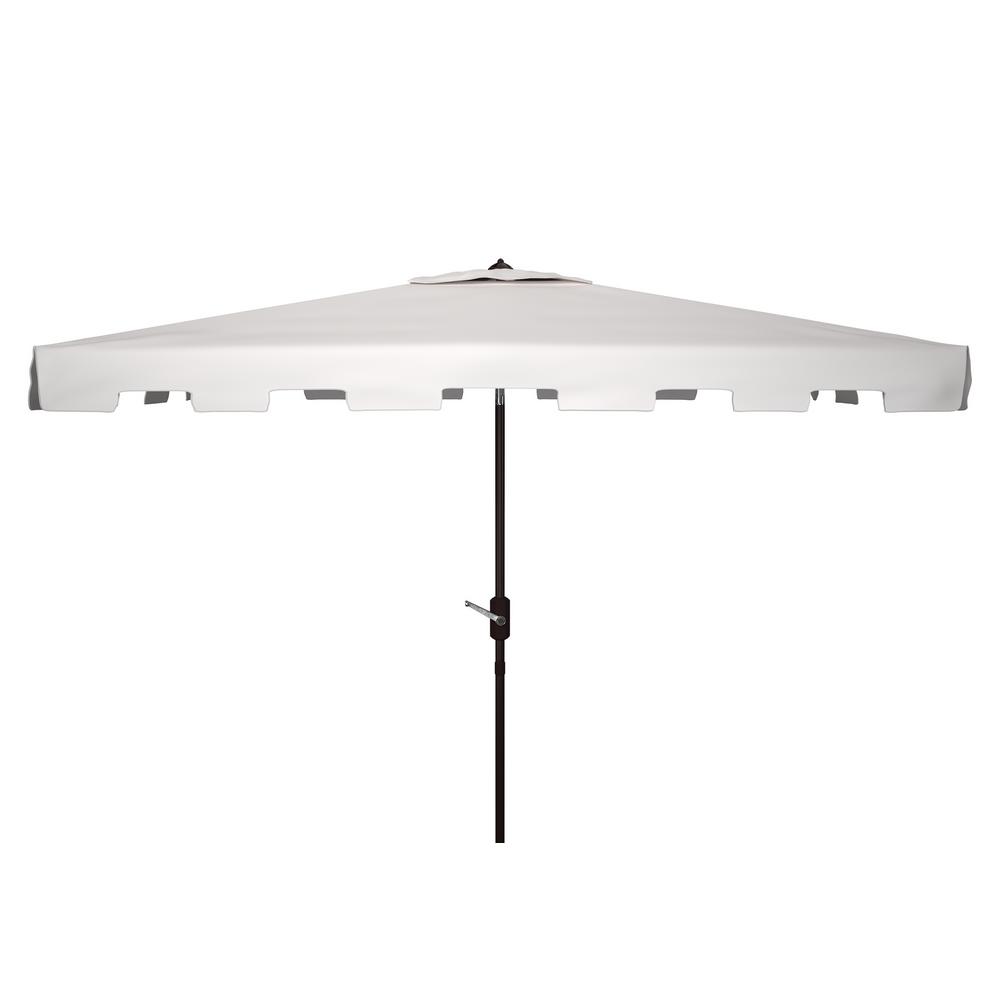 Safavieh Zimmerman 10 Ft Aluminum Market Tilt Patio Umbrella In White Pat8300k The Home Depot