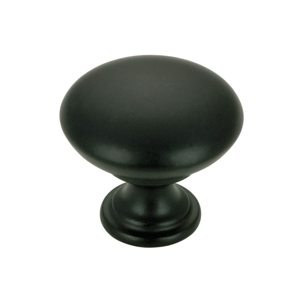 Richelieu Hardware Contemporary And Modern 1 18 In Black Nickel Cabinet Knob Bp904191 The 5556