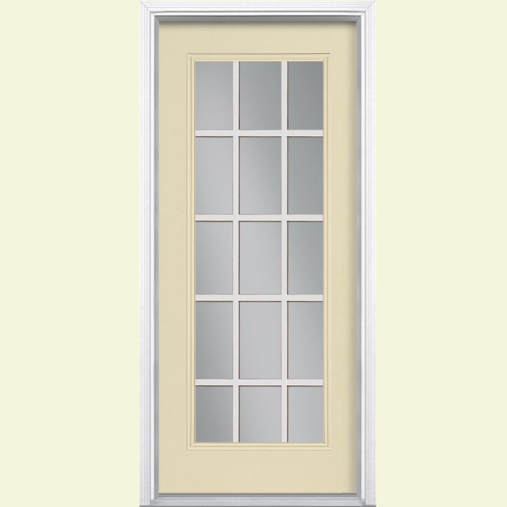 Masonite 32 In X 80 In 15 Lite Right Hand Inswing Painted Steel