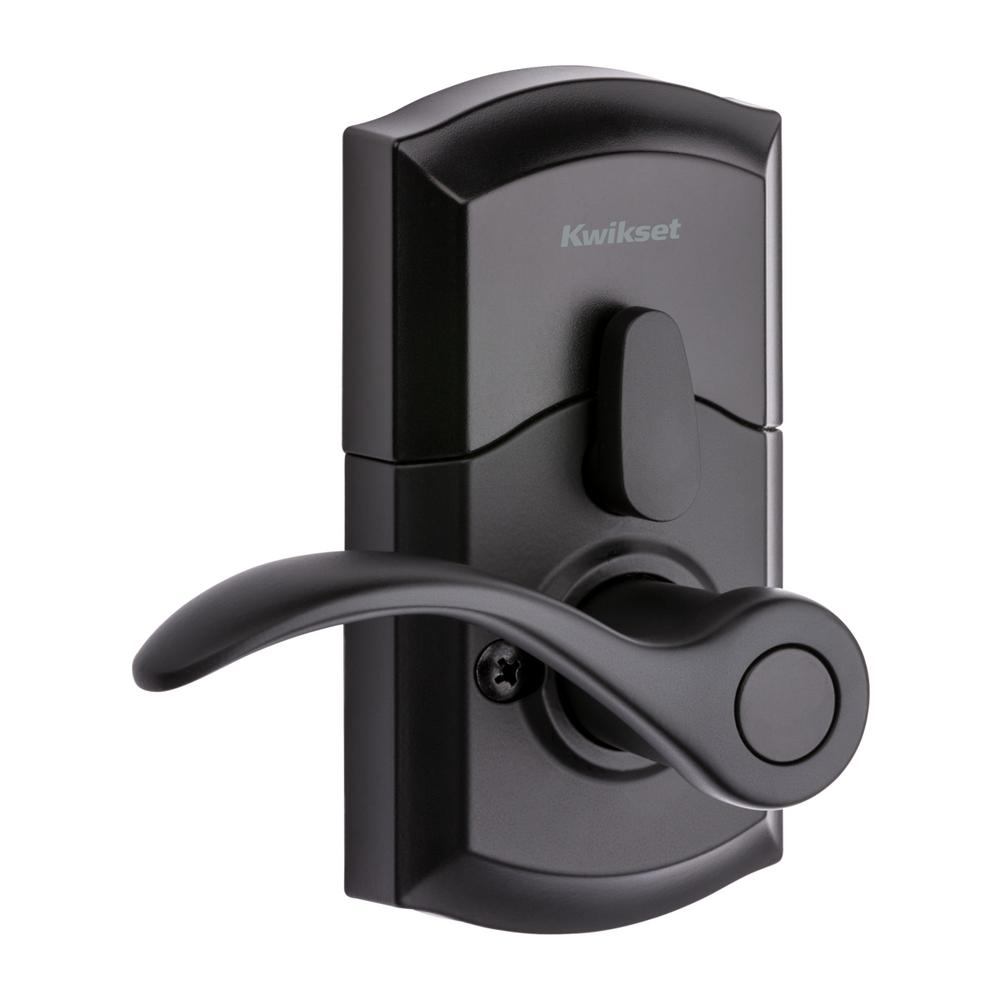 Kwikset 955 Smartcode Iron Black Electronic Pembroke Door Lever