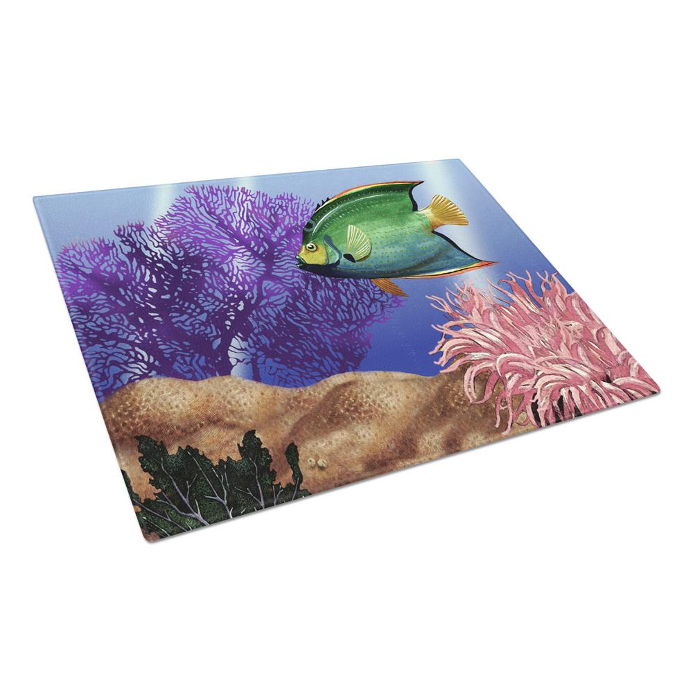 Carolines Treasures Undersea Fantasy 2 Tempered Glass Large Cutting Board, Multi-Color - PTW2029LCB - Cooking Large Tempered Glass Cutting Board is heat resista sku PTW2029LCB