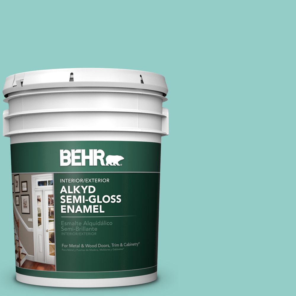 BEHR 5 gal. 500D4 Jamaica Bay SemiGloss Enamel Alkyd Interior