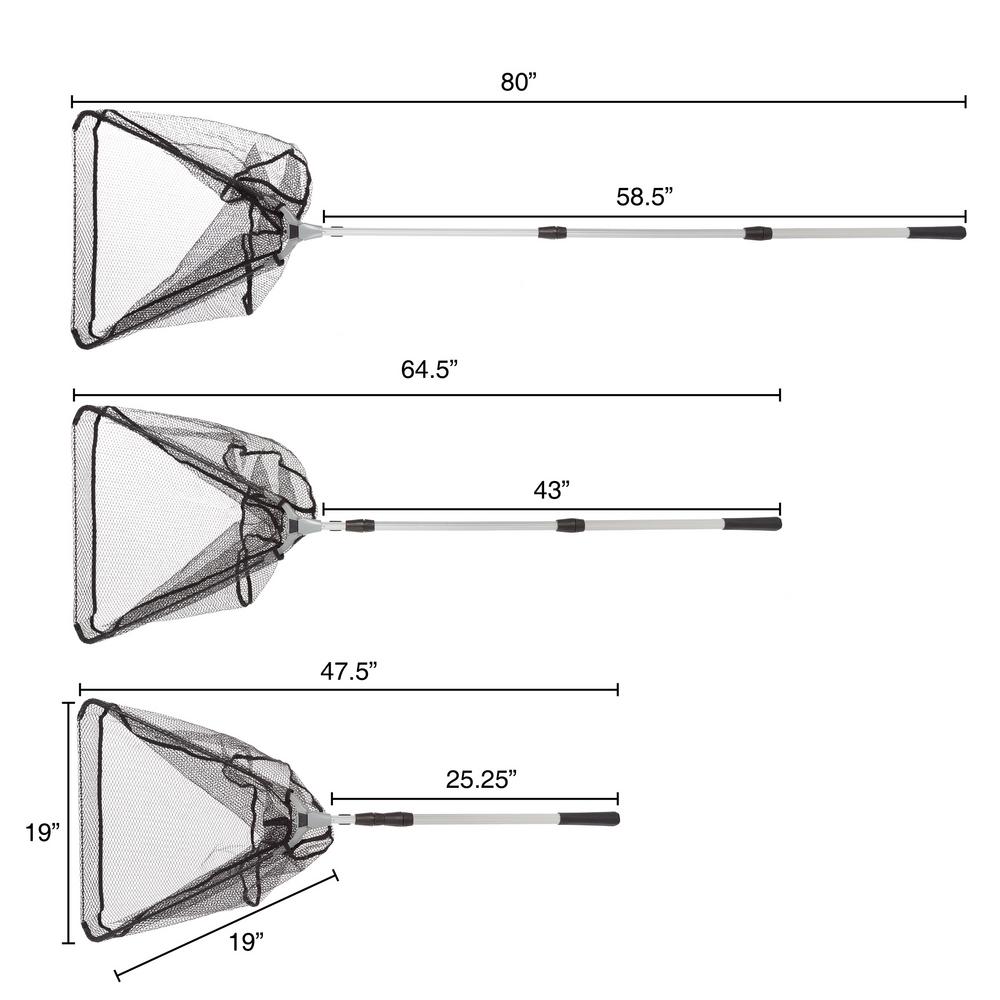 fishing net with extendable handle