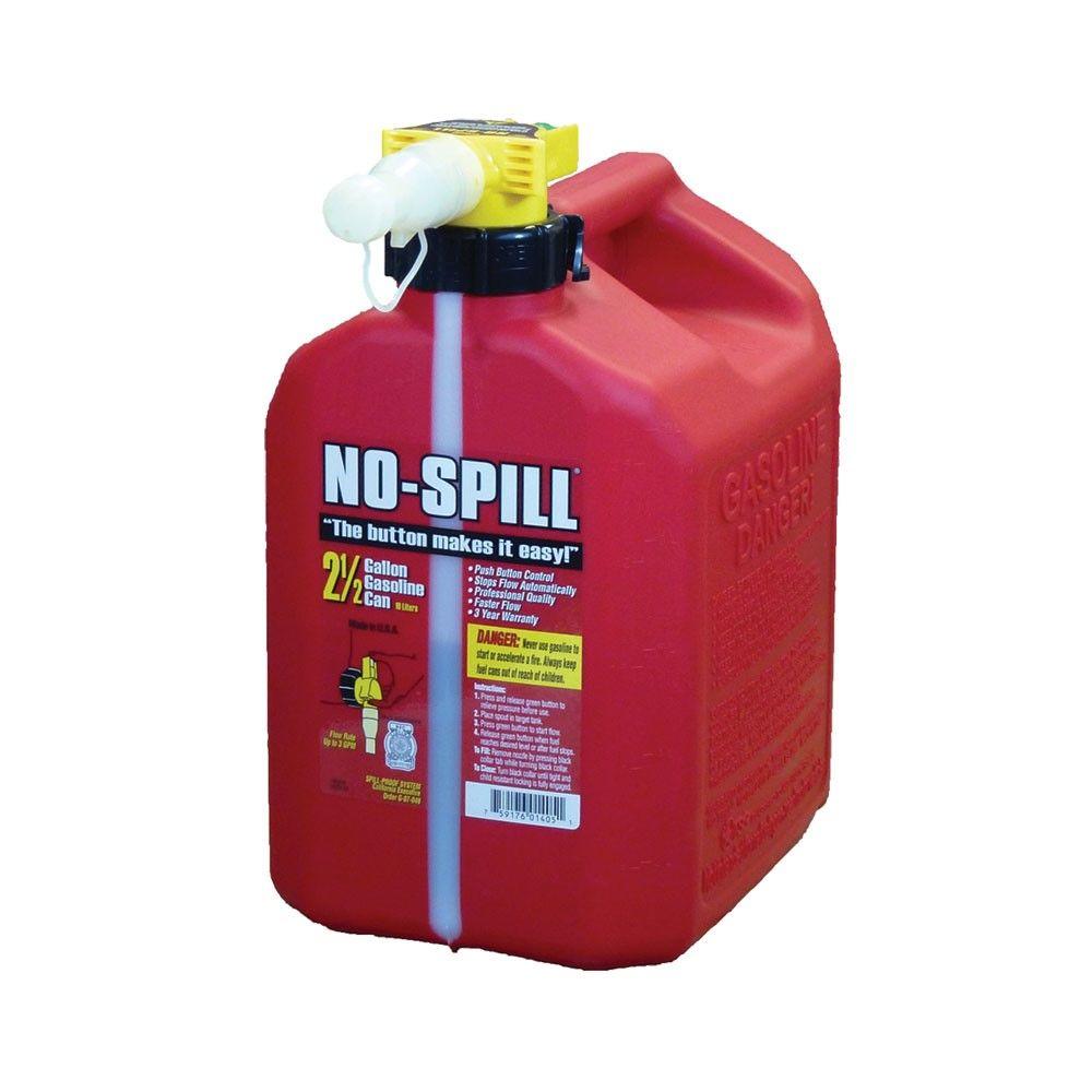 No Spill 2.5 Gal. Poly Gas Can (CARB and EPA Compliant ...