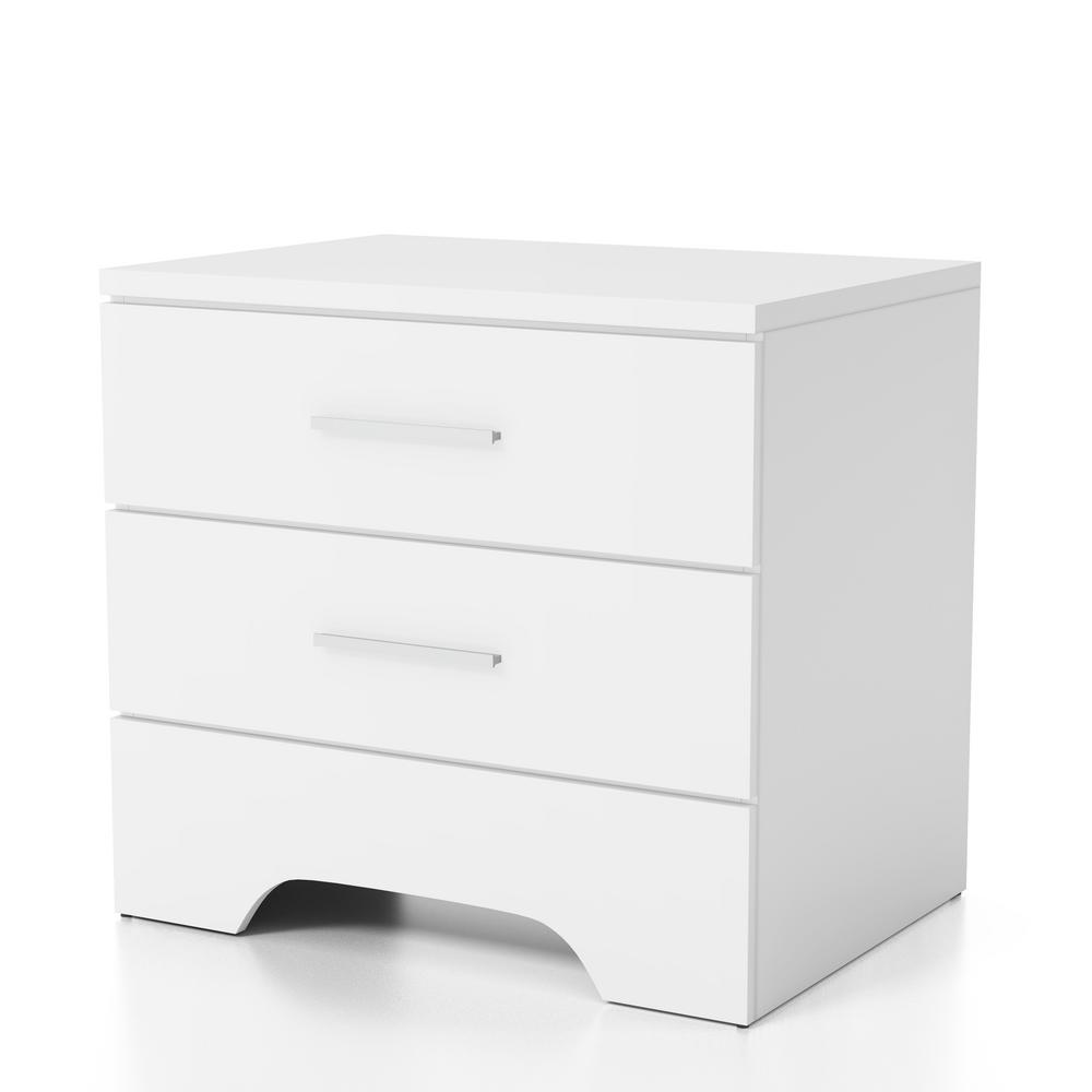 Furniture Of America Honel 2 Drawer White Nightstand Idf Ac327wh