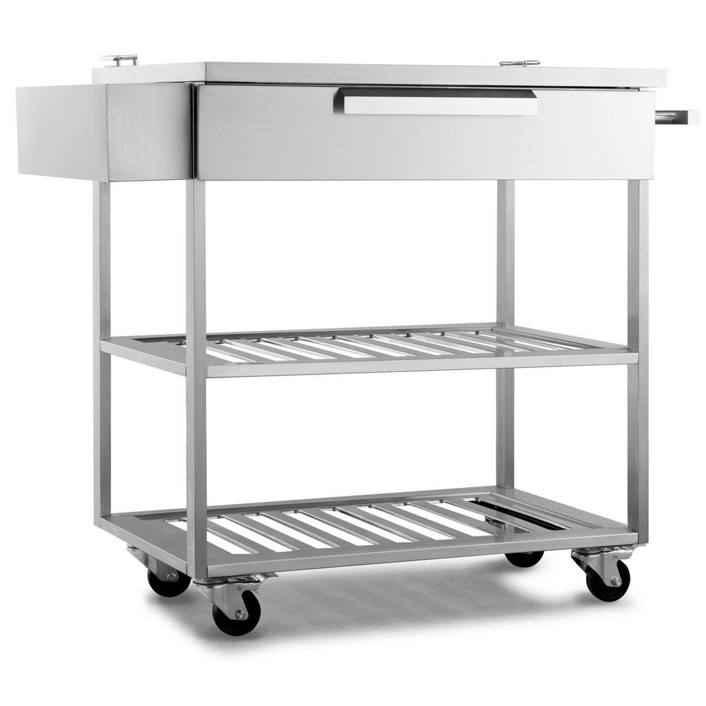 Yes Outdoor Bar Carts Furniture The Home Depot Stainless Steel Clic 32x33 6x24 In Outdoor Kitchen Mobile Bar Cart
