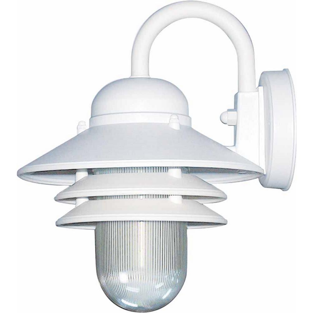 Volume Lighting 1 Light White Polycarbonate Outdoor Nautical Wall Volume Lighting 1 Light White