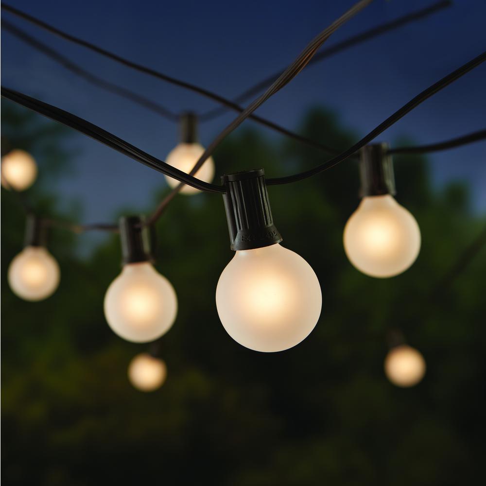 String Lights Outdoor Lighting The Home Depot 24 Light Cafe String