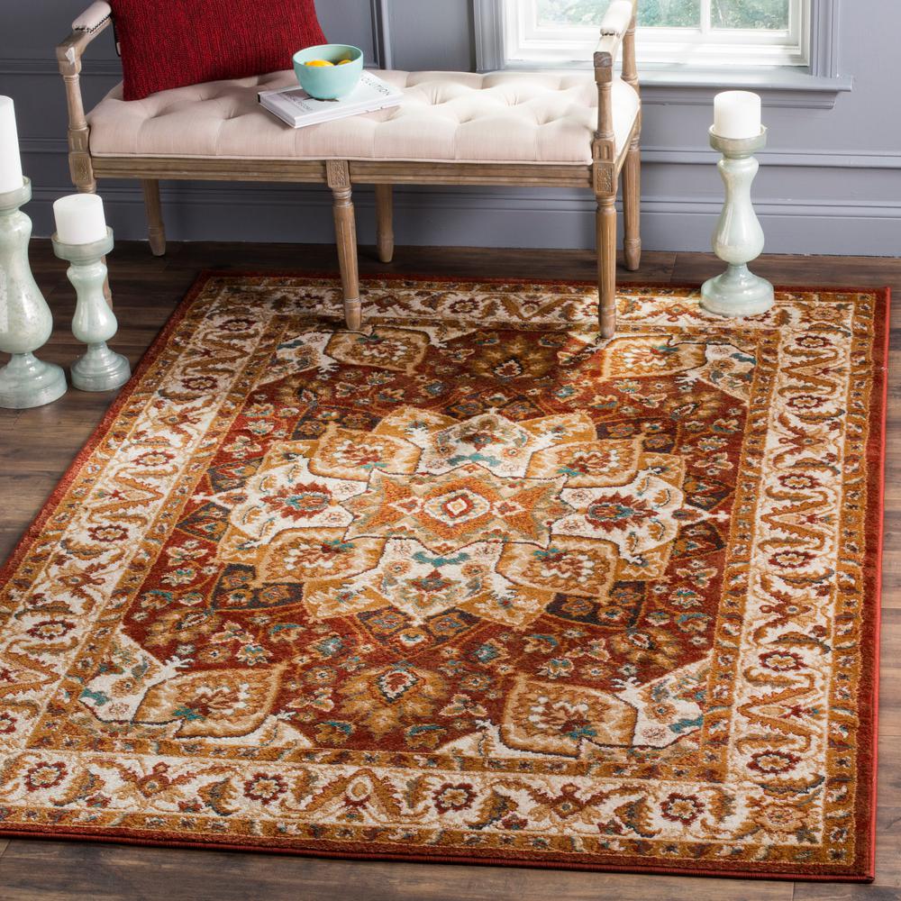 Red Safavieh 7 X 9 Area Rugs The Home Depot Summit Red Ivory 6 Ft 7 In X 9 2