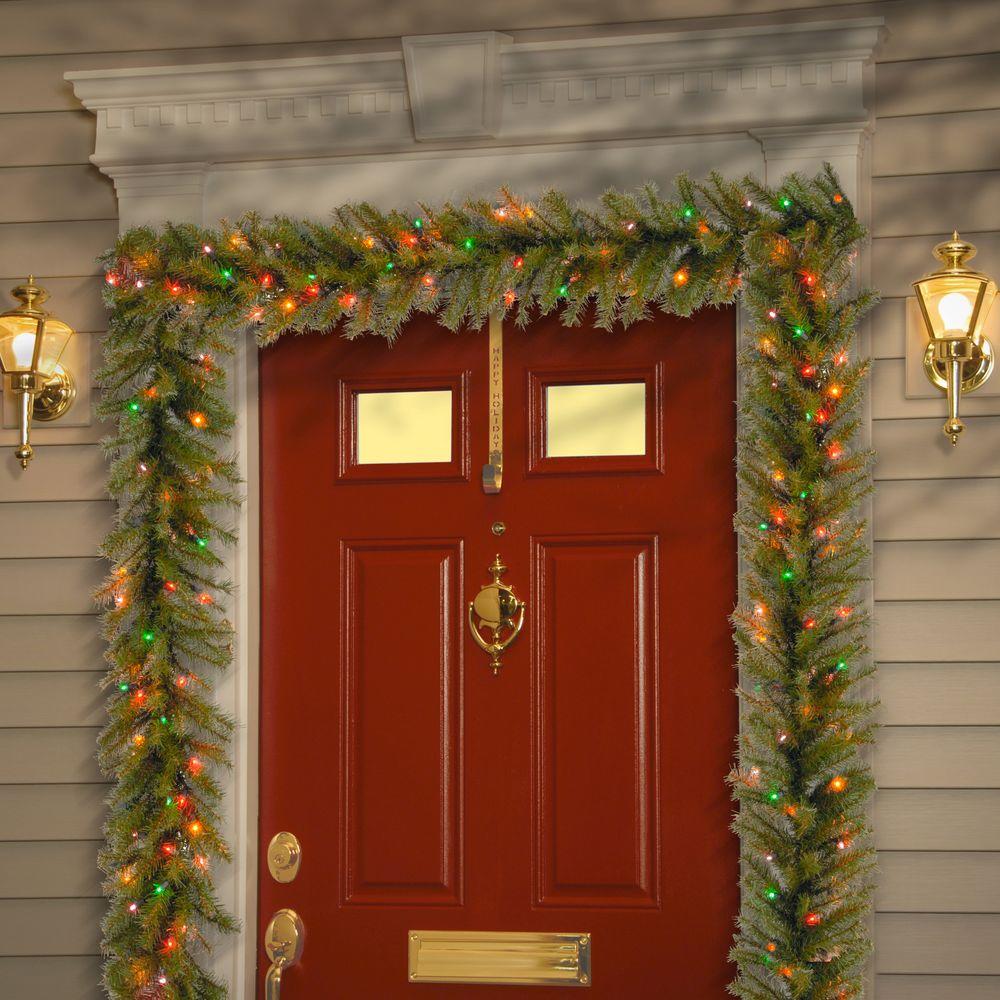 Outdoor (Covered) Plugin Christmas Garland Christmas Greenery