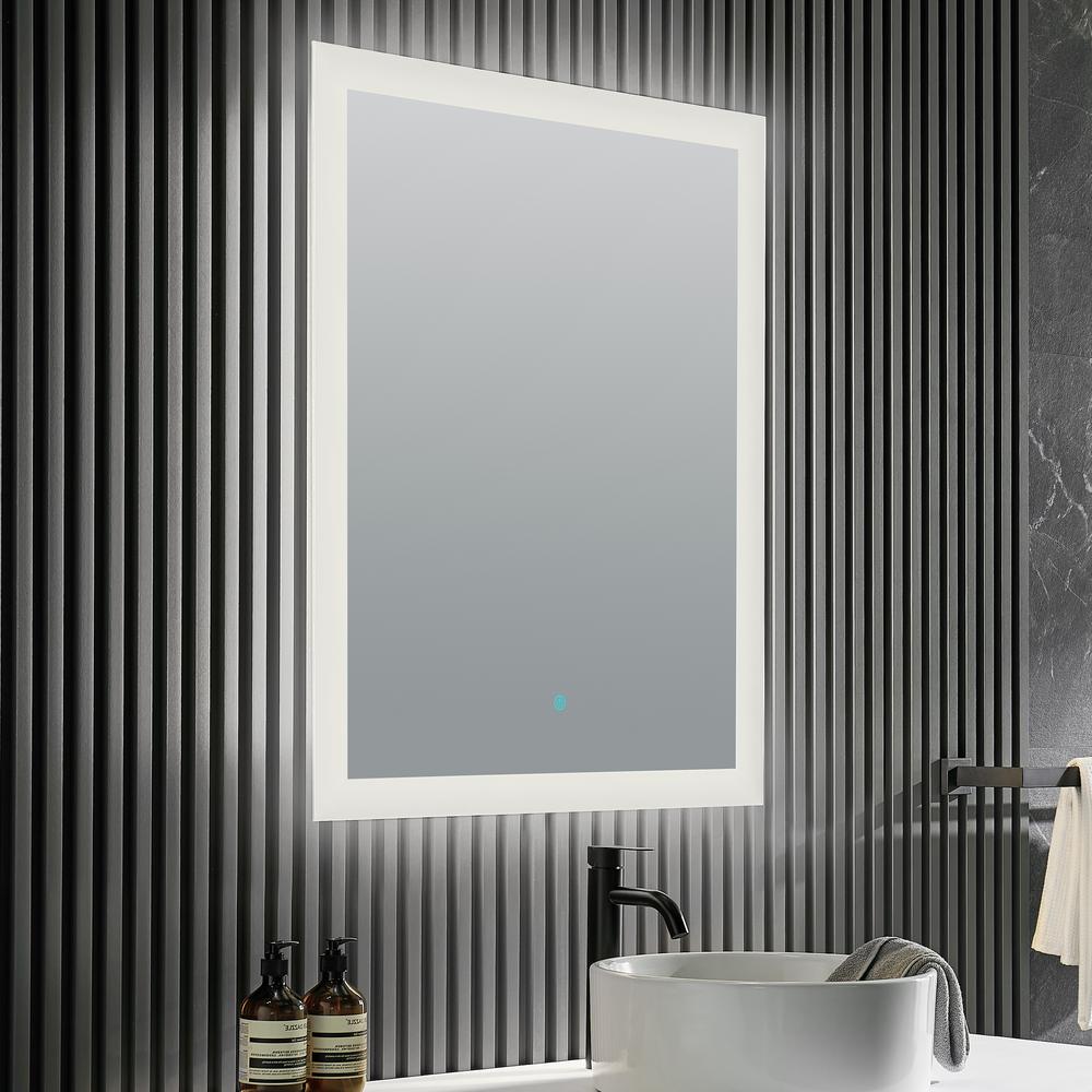 Deco Mirror Auburn 24 in. W x 36 in. H Frameless Rectangular Bathroom