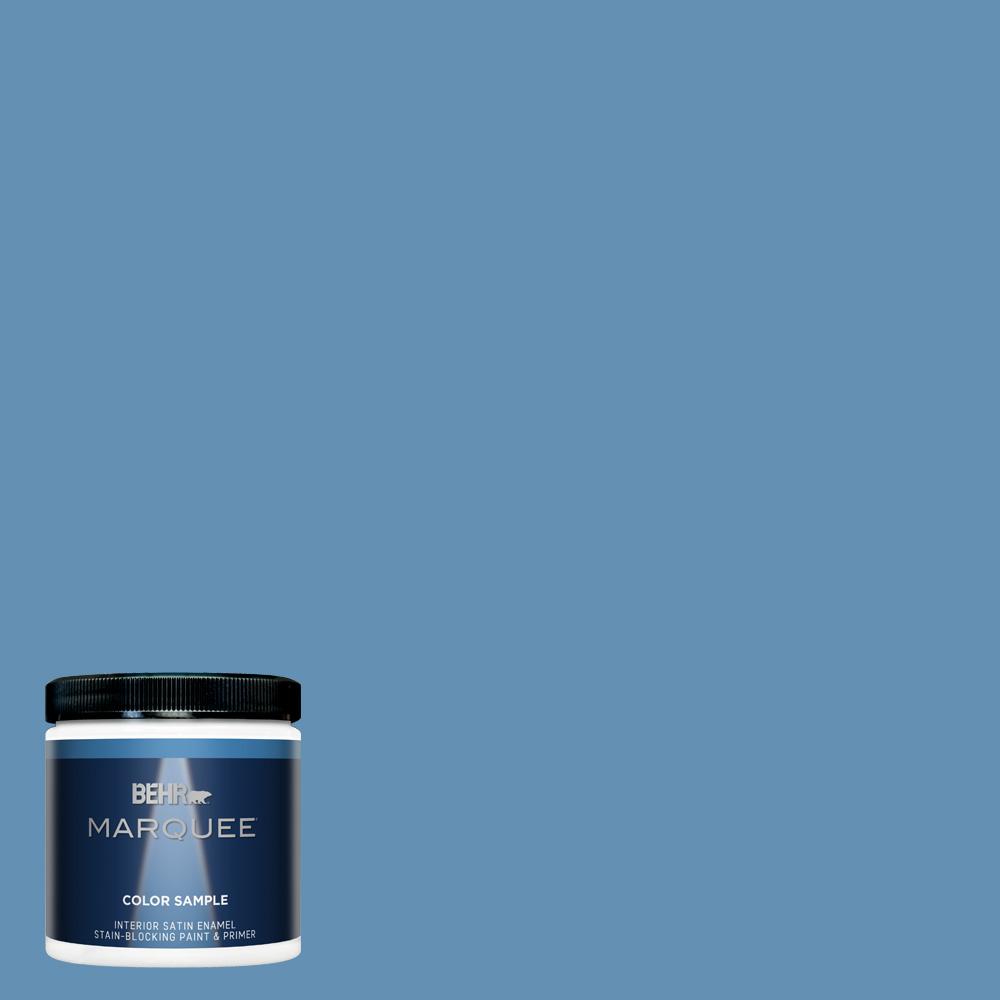 BEHR MARQUEE 8 oz. M5104 Brittany Blue OneCoat Hide BEHR MARQUEE 8 oz. M5104 Brittany Blue OneCoat Hide