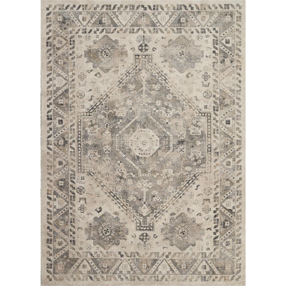 Nourison Fusion Farmhouse Cream/Grey 9 ft. 6 in. x 13 ft. Area Rug
