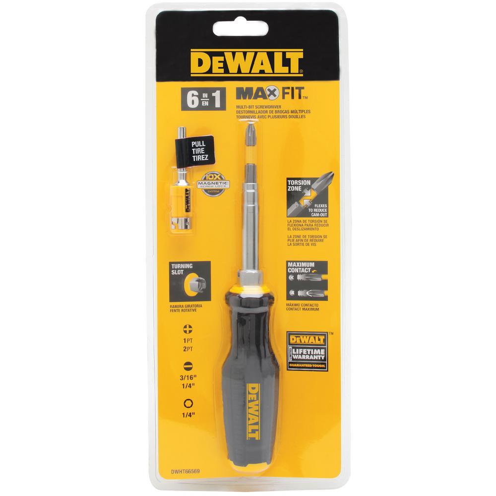 DEWALT SELECT 6Way MultiBit Screwdriver Tools Hand Screwdrivers Nut