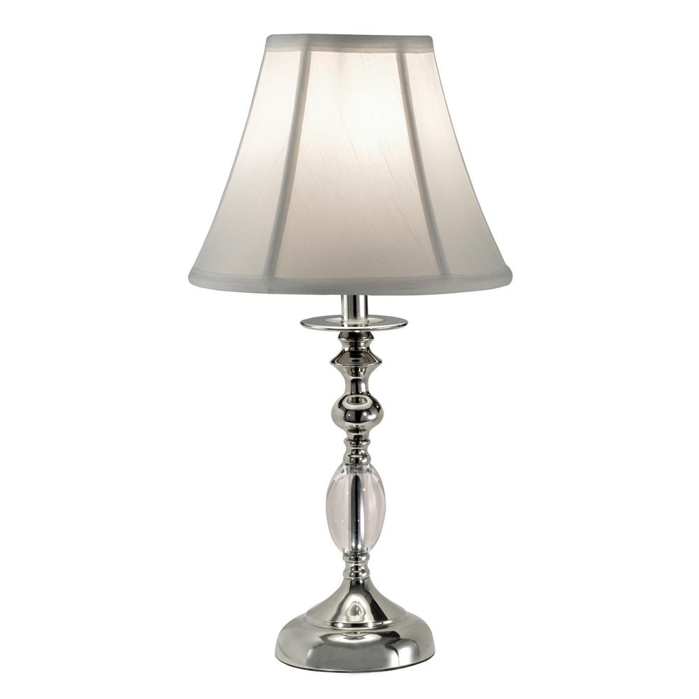 polished nickel table lamp