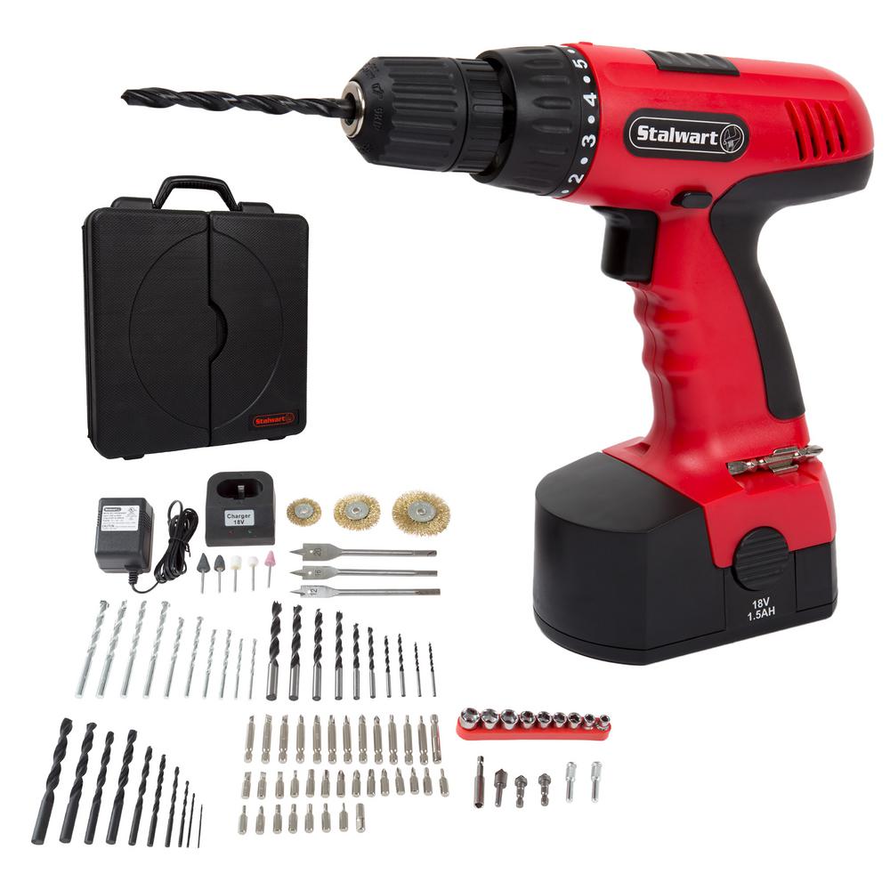 UPC 886511022379 product image for Stalwart 18-Volt Ni-Cd Battery 3/8 in. Cordless Drill Set | upcitemdb.com