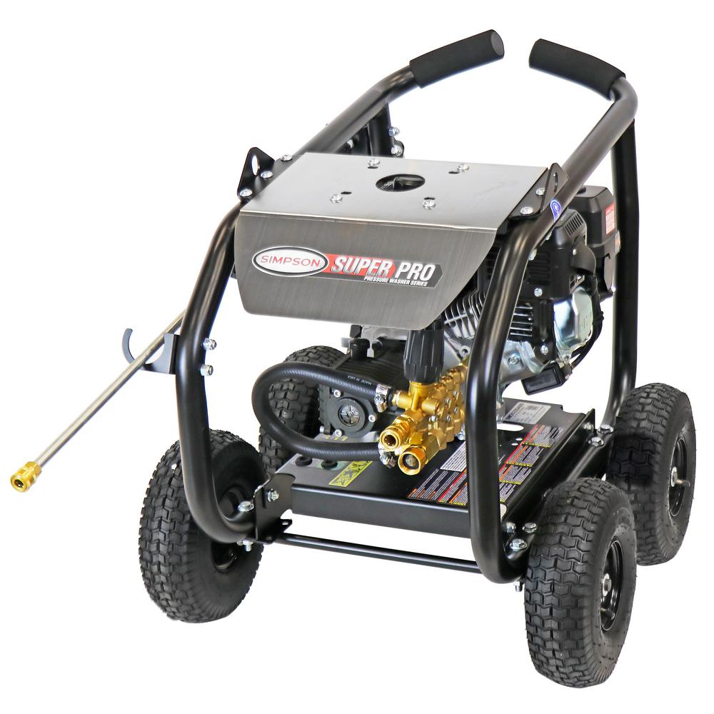 Simpson 65202 SuperPro Roll-Cage 3600 PSI at 2.5 GPM GB210 Cold Water Gas Pressure Washer