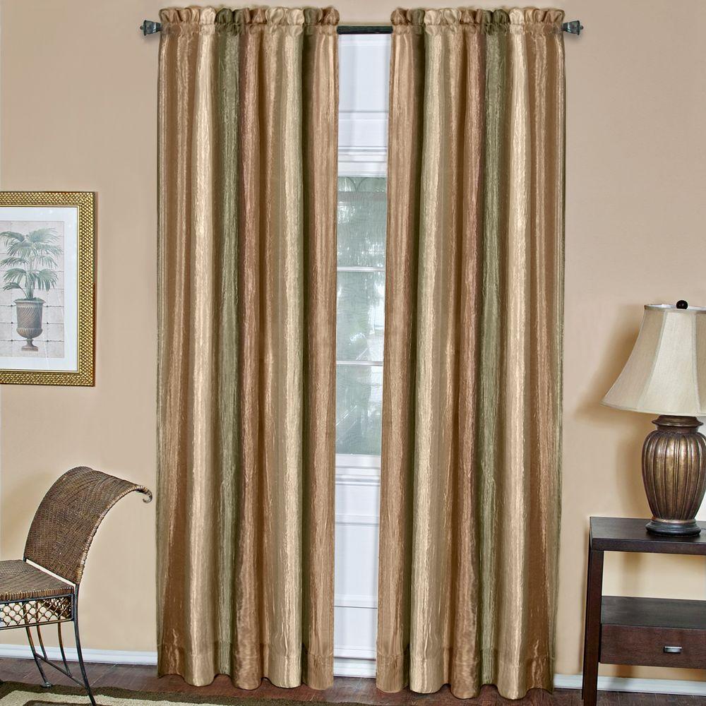 Achim Semi Opaque Ombre Polyester 50 In W X 63 L Curtain Panel Earth