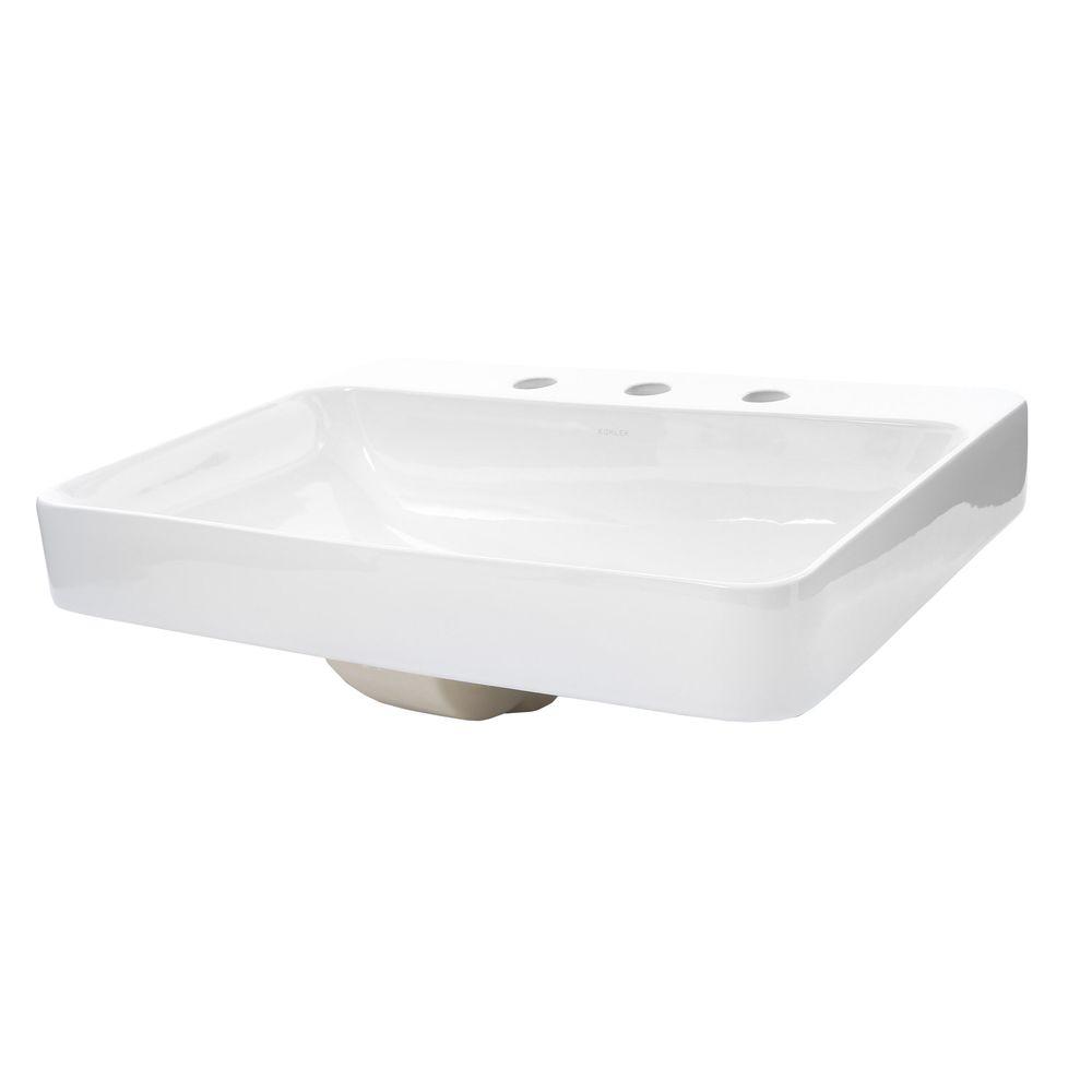 Kohler Vox Above Counter Vitreous China Bathroom Sink In White