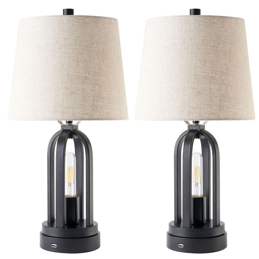 bedroom table lamps with usb