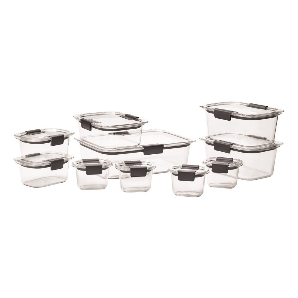 Rubbermaid Brilliance 20 Piece Food Storage Container Set 1990616