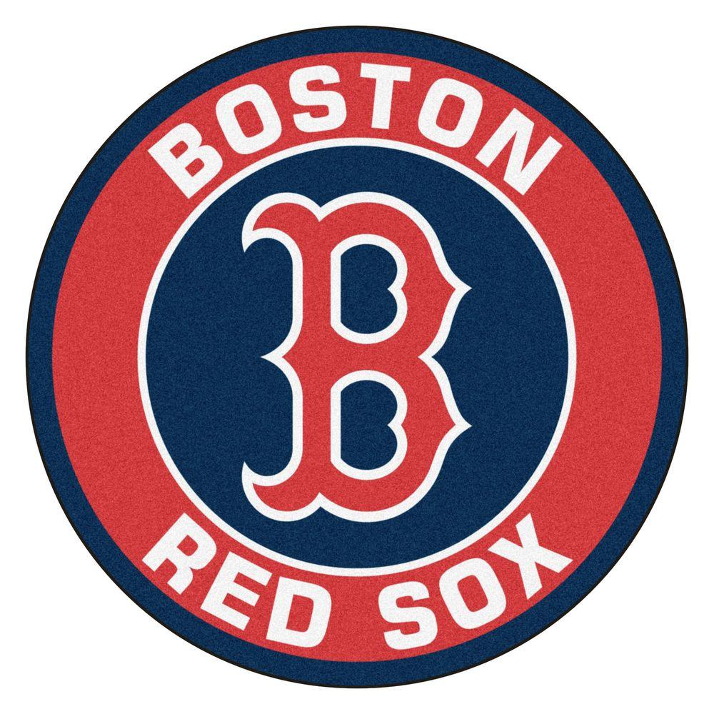 FANMATS MLB Boston Red Sox Red 2 ft. x 2 ft. Round Area Rug18129 The