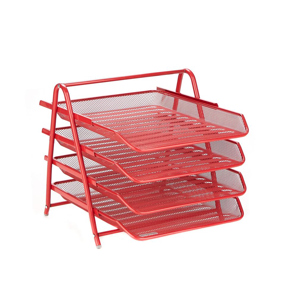 red office accessories