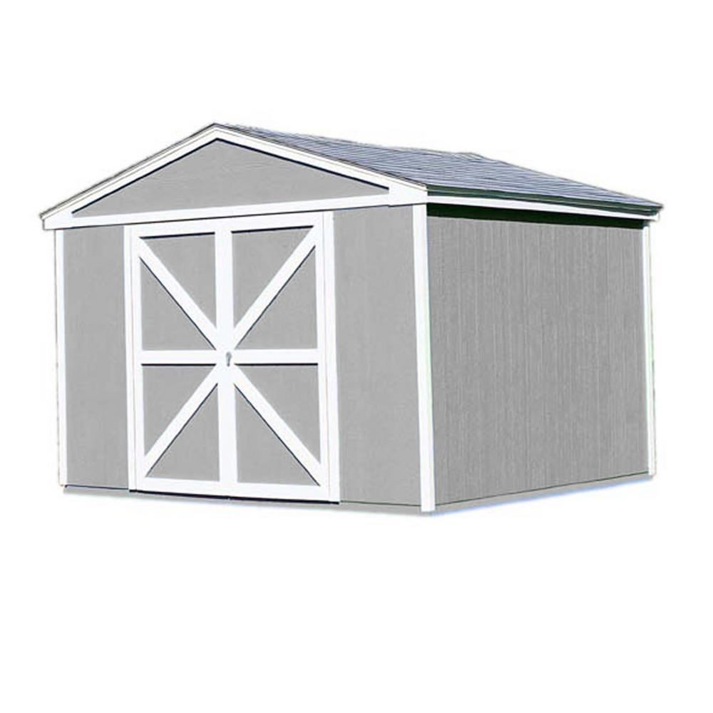 Handy Home Products Somerset 10 ft. x 10 ft. Wood Storage 