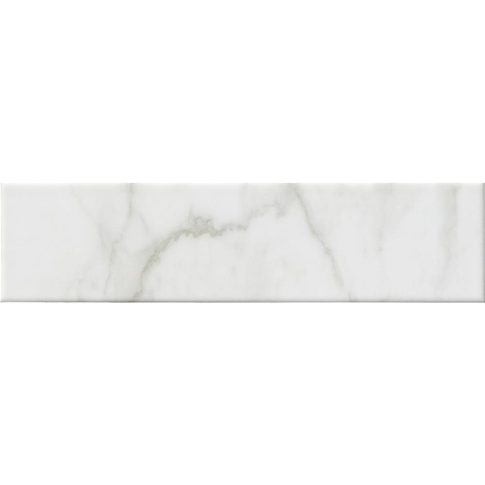 Subway Backsplash Tile Flooring The Home Depot Clique White Carrara Glossy 4 In X 16 Glazed Ceramic Wall Tile