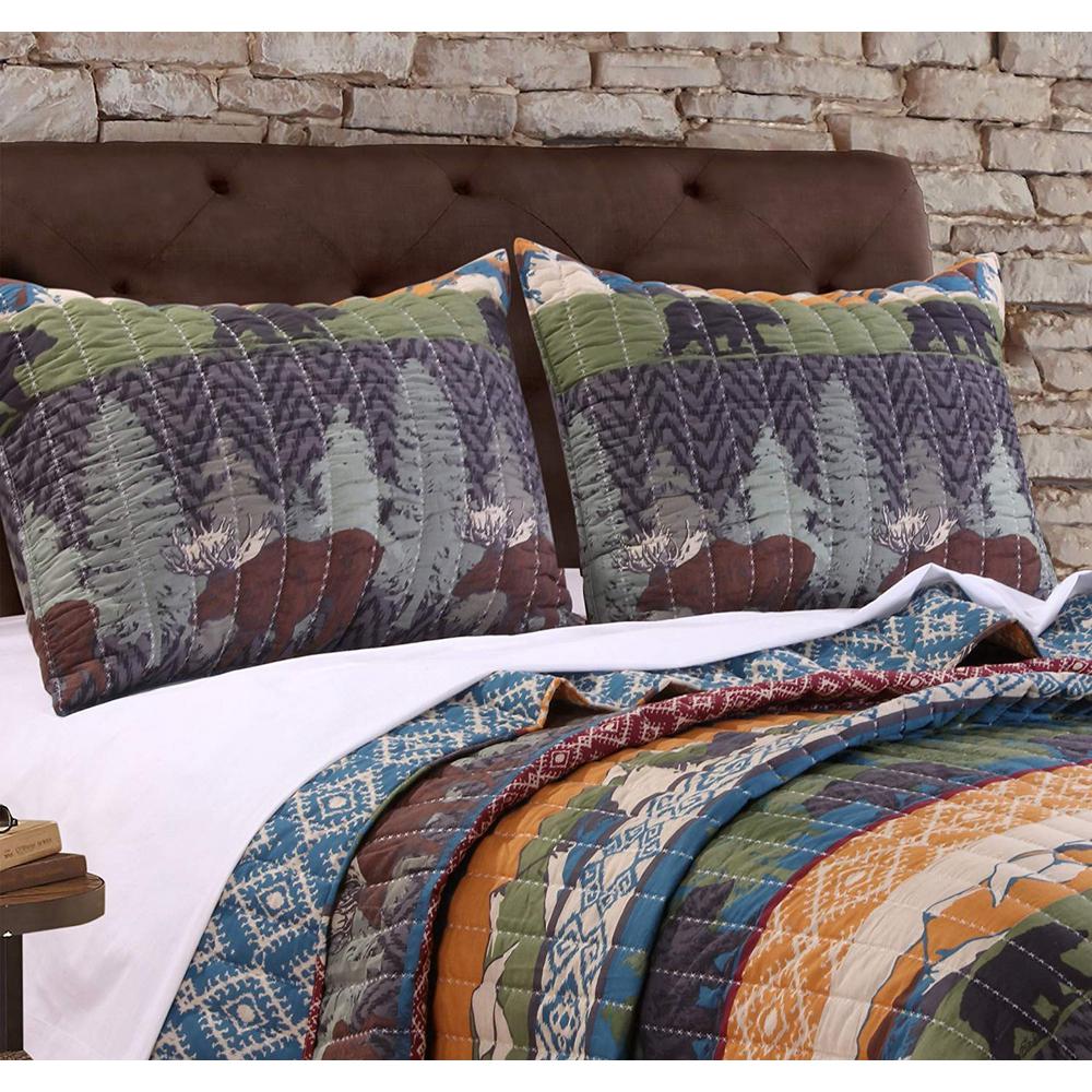 Greenland Home Fashions Black Bear Lodge 3 Piece Multicolored