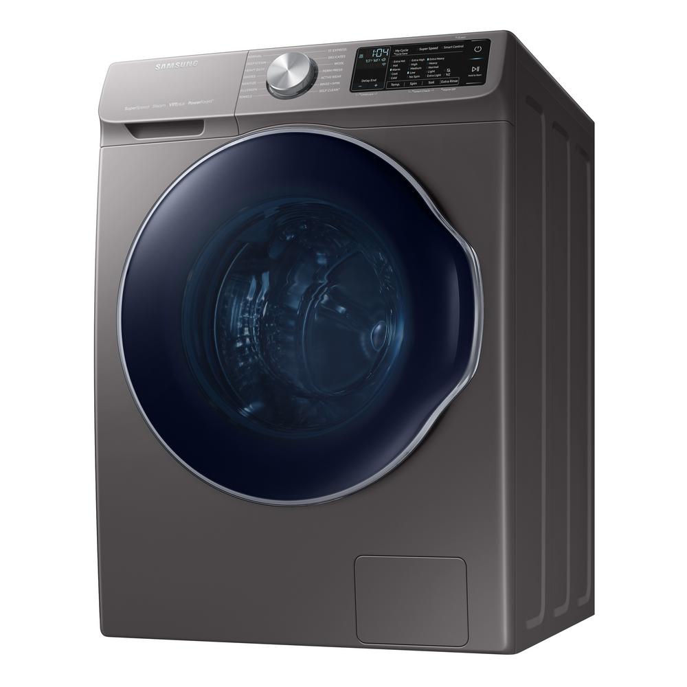 Samsung 2 Cu Ft Capacity Front Load Washer With Steam In Gray 13 Samsung