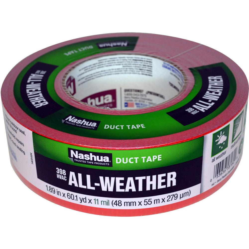Nashua Tape 1.89 in. x 60 yd. 398 AllWeather HVAC Duct Tape in Red